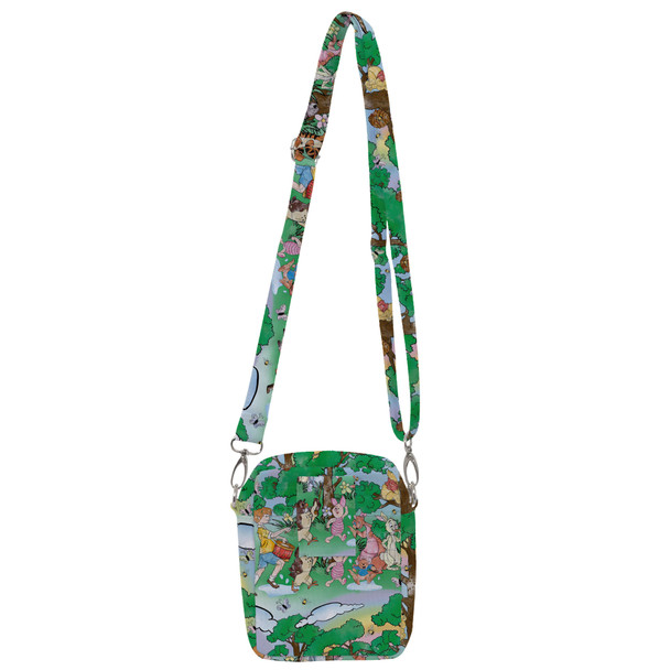 Belt Bag with Shoulder Strap - Sketched Pooh Parade