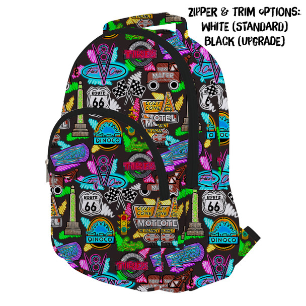 Pocket Backpack - Neon Radiator Springs
