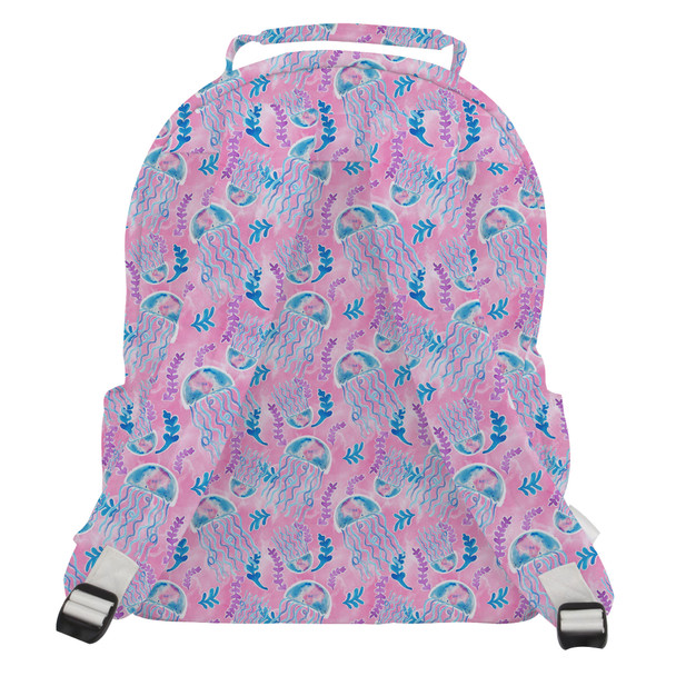 Pocket Backpack - Neon Floral Jellyfish