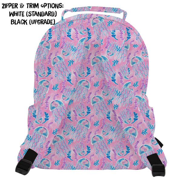 Pocket Backpack - Neon Floral Jellyfish