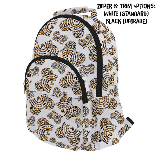 Pocket Backpack - Animal Print Mouse Ears Rainbow