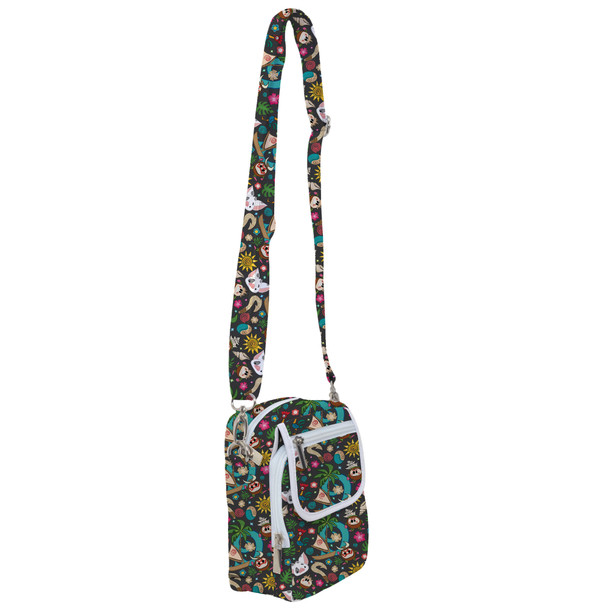 Belt Bag with Shoulder Strap - Polynesian Princess Icons