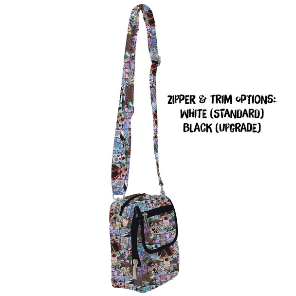 Belt Bag with Shoulder Strap - Alice in Glitter Wonderland