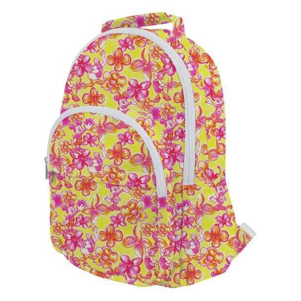 Pocket Backpack - Neon Tropical Floral Mickey & Friends