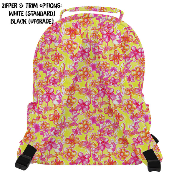 Pocket Backpack - Neon Tropical Floral Mickey & Friends