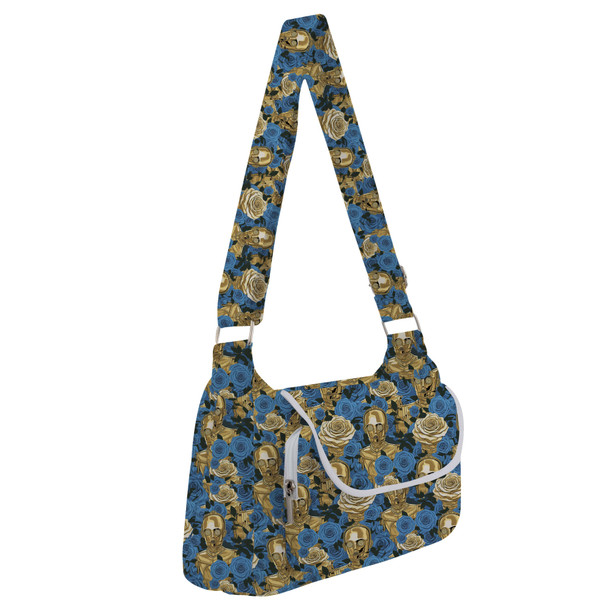 Shoulder Pocket Bag - Retro Floral C3PO Droid