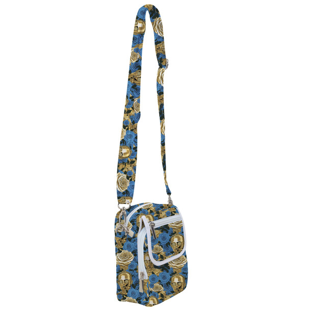 Belt Bag with Shoulder Strap - Retro Floral C3PO Droid
