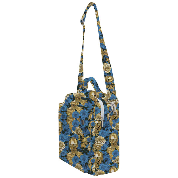 Crossbody Bag - Retro Floral C3PO Droid