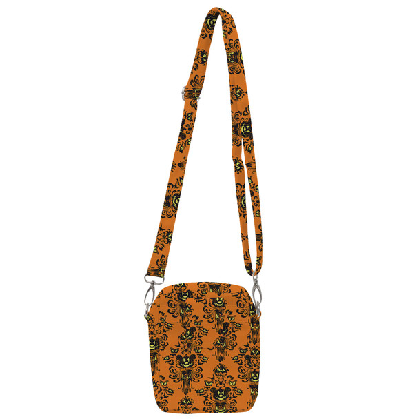 Belt Bag with Shoulder Strap - Haunted Halloween Mansion Wallpaper