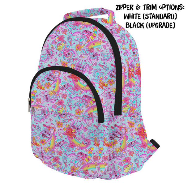 Pocket Backpack - Neon Rainbow Stitch