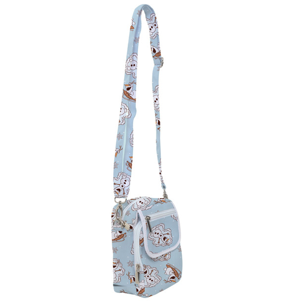 Belt Bag with Shoulder Strap - Christmas Snow Angel Holiday Olaf