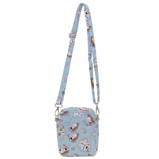 Belt Bag with Shoulder Strap - Christmas Snow Angel Holiday Olaf