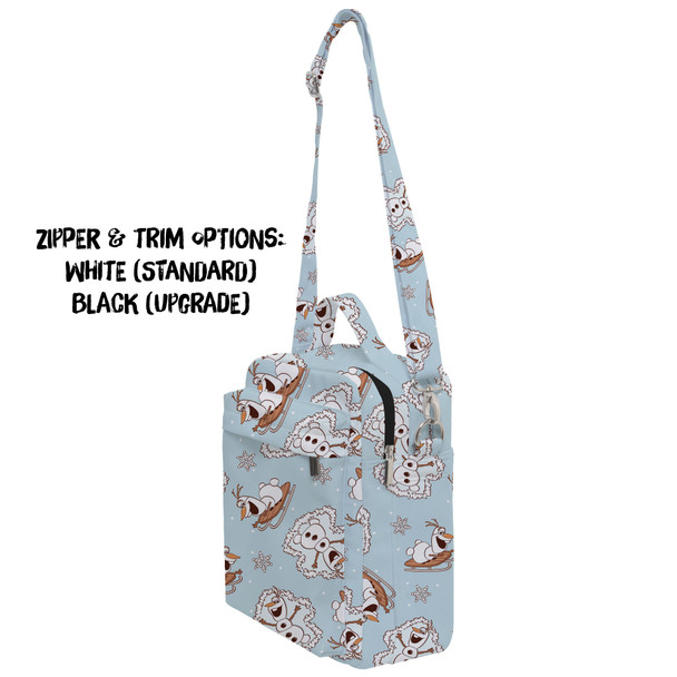 Crossbody Bag - Christmas Snow Angel Holiday Olaf