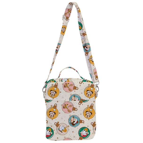 Crossbody Bag - Gold Mickey and Friends Christmas Baubles