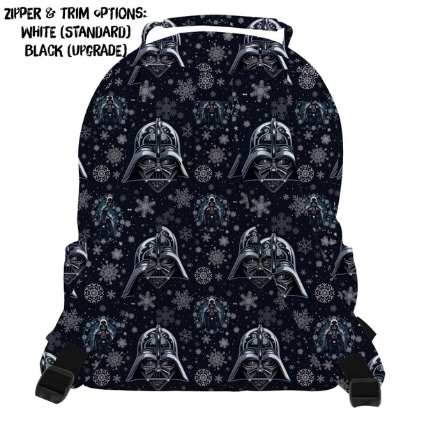 Pocket Backpack - Vader Winter Holiday Christmas Snowflakes