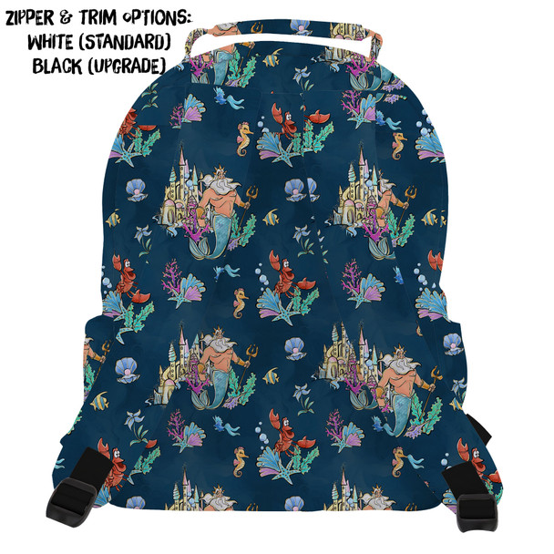Pocket Backpack - Whimsical Triton and Sebastian