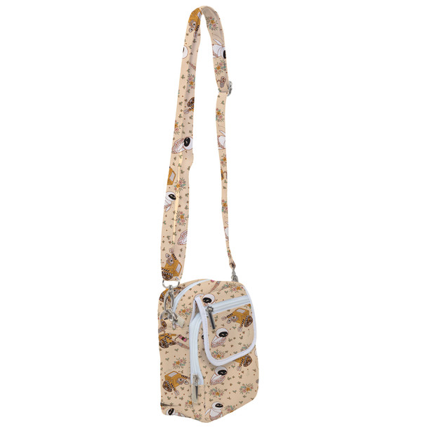 Belt Bag with Shoulder Strap - Floral Wall-E and Eve