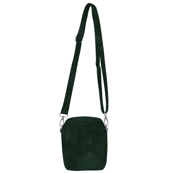 Belt Bag with Shoulder Strap - Animal Print - Alligator