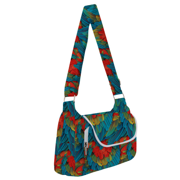 Shoulder Pocket Bag - Animal Print - Macaw Parrot