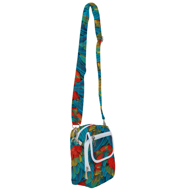 Belt Bag with Shoulder Strap - Animal Print - Macaw Parrot