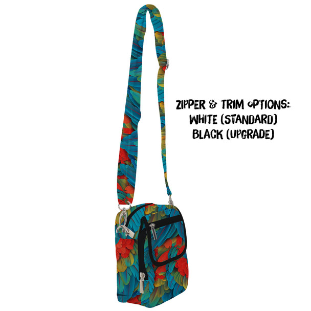 Belt Bag with Shoulder Strap - Animal Print - Macaw Parrot