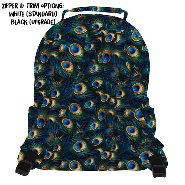 Pocket Backpack - Animal Print - Peacock