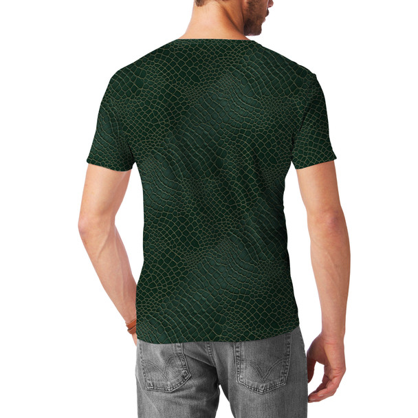 Men's Sport Mesh T-Shirt - Animal Print - Alligator