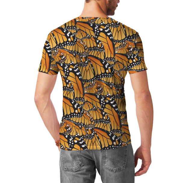 Men's Cotton Blend T-Shirt - Animal Print - Monarch Butterfly