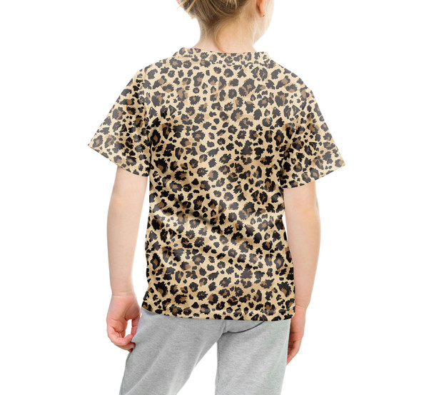 Youth Cotton Blend T-Shirt - Animal Print - Cheetah