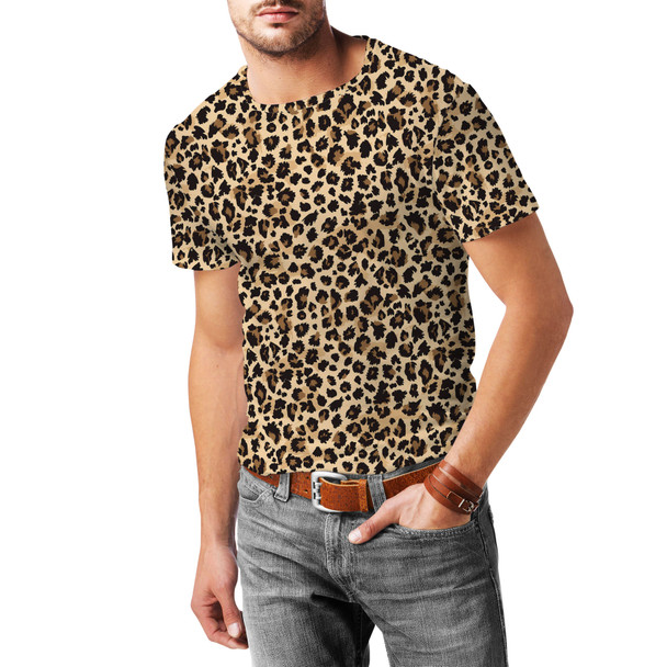 Men's Cotton Blend T-Shirt - Animal Print - Cheetah