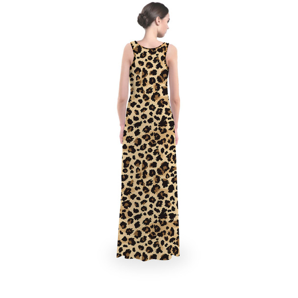 Flared Maxi Dress - Animal Print - Cheetah