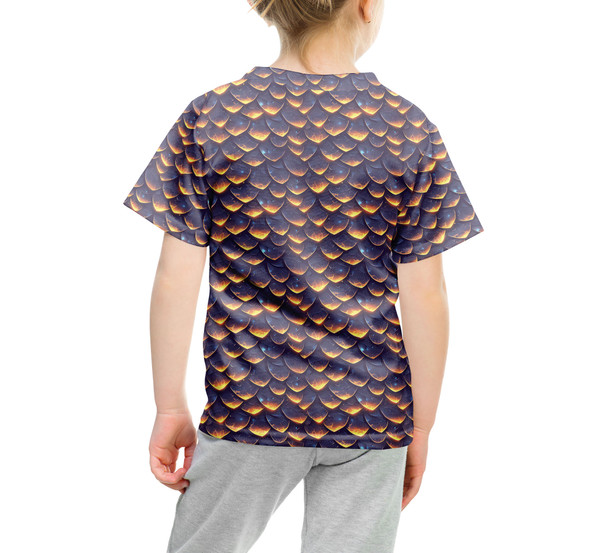Youth Cotton Blend T-Shirt - Animal Print - Dragon