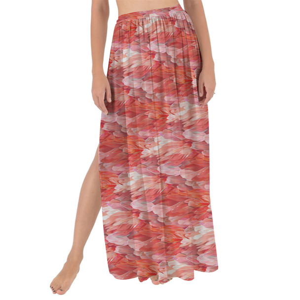 Maxi Sarong Skirt - Animal Print - Flamingo