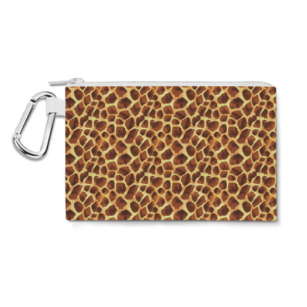 Canvas Zip Pouch - Animal Print - Giraffe