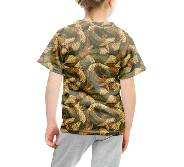 Youth Cotton Blend T-Shirt - Animal Print - Snake