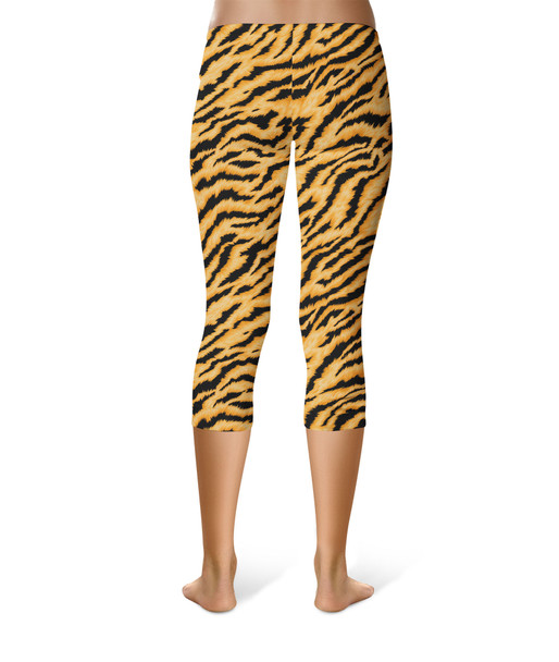 Sport Capri Leggings - Animal Print - Tiger