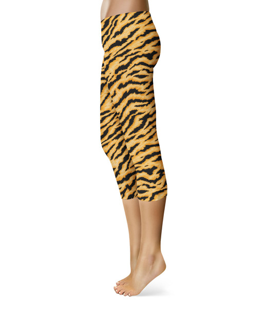 Sport Capri Leggings - Animal Print - Tiger