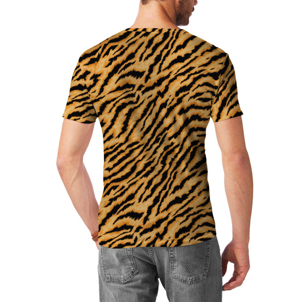 Men's Cotton Blend T-Shirt - Animal Print - Tiger