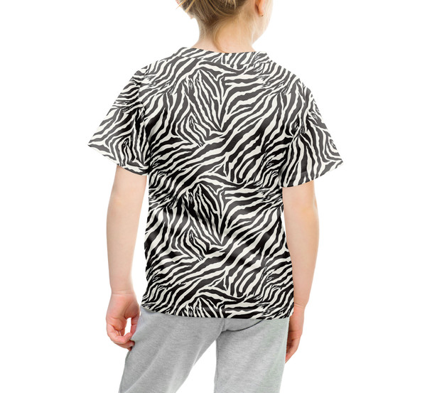 Youth Cotton Blend T-Shirt - Animal Print - Zebra