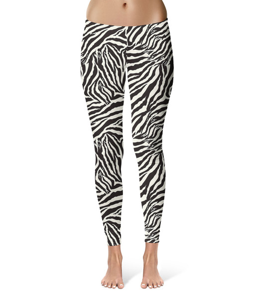 Sport Leggings - Animal Print - Zebra