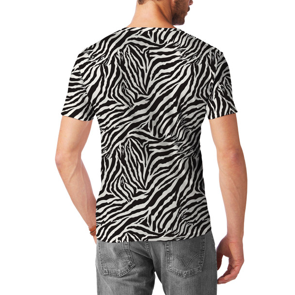 Men's Sport Mesh T-Shirt - Animal Print - Zebra
