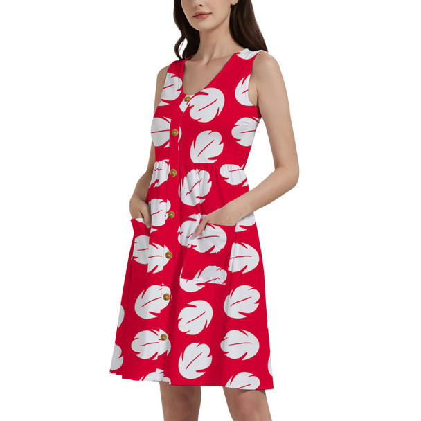 Button Front Pocket Dress - Lilo Hawaiian Dress