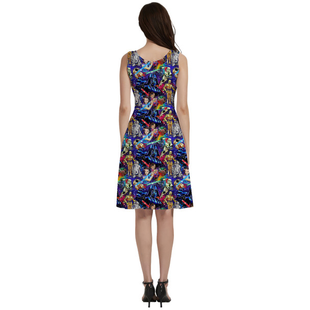 V-Neck Pocket Skater Dress - Skywalker Saga