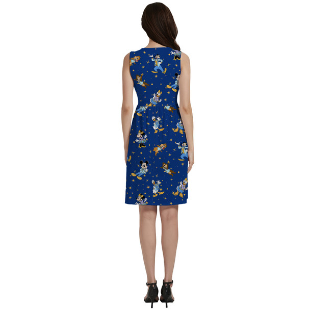 Button Front Pocket Dress - 50th Anniversary Fancy Outfits