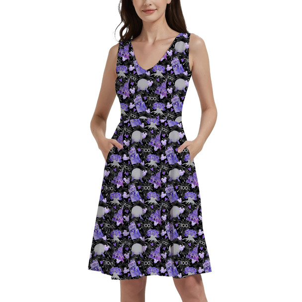 V-Neck Pocket Skater Dress - Disney 100th Anniversary