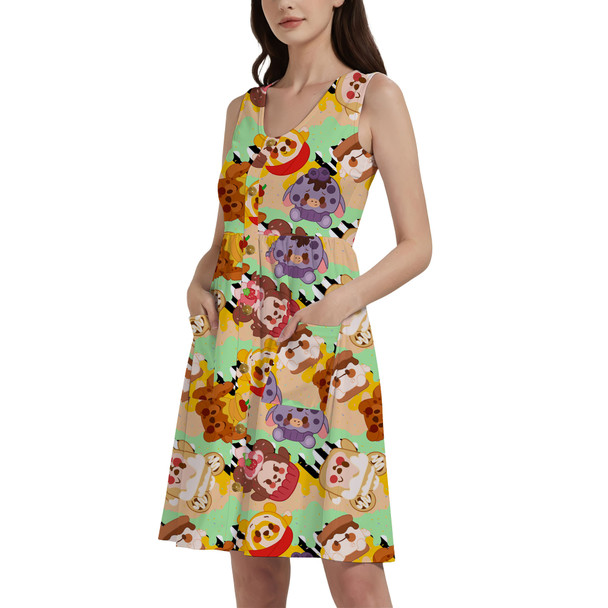 Button Front Pocket Dress - Happy Munchlings