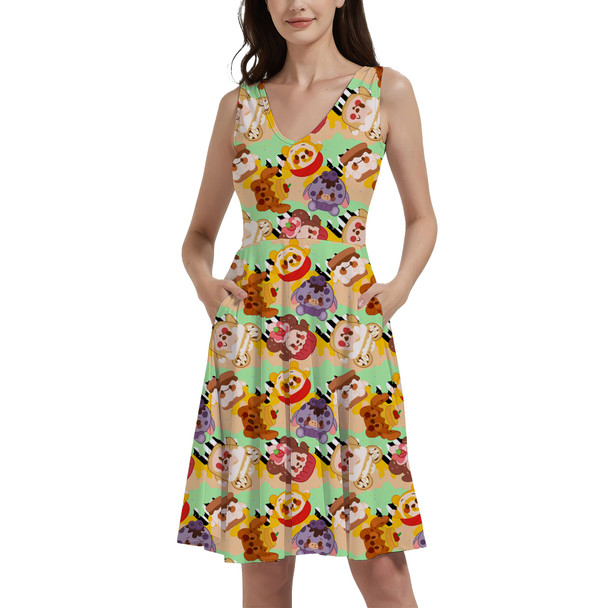 V-Neck Pocket Skater Dress - Happy Munchlings