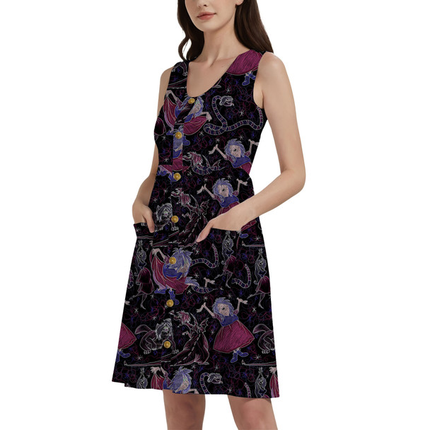 Button Front Pocket Dress - Marvelous Magical Mim