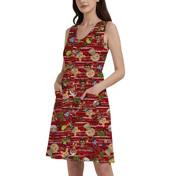 Button Front Pocket Dress - A Very Muppet Christmas