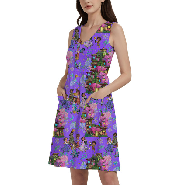 Button Front Pocket Dress - Whimsical Madrigals